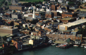 Ariel view of downtown Portsmouth, NH